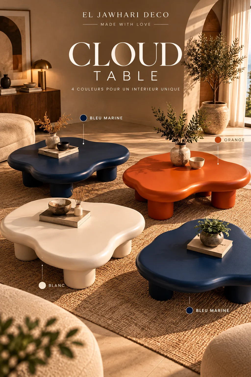 Cloud Table Luxe - BOIS MDF