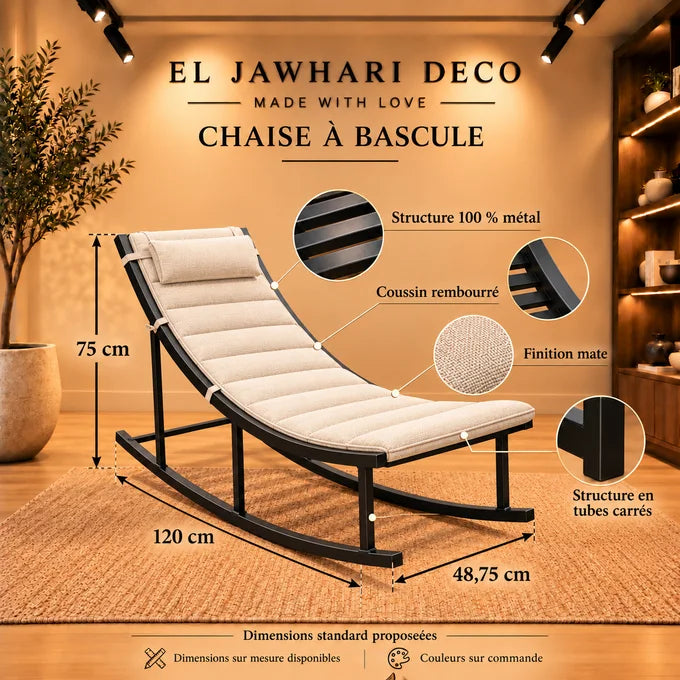 Chaise Longue à Bascule — L’Élégance au Rythme de la Détente