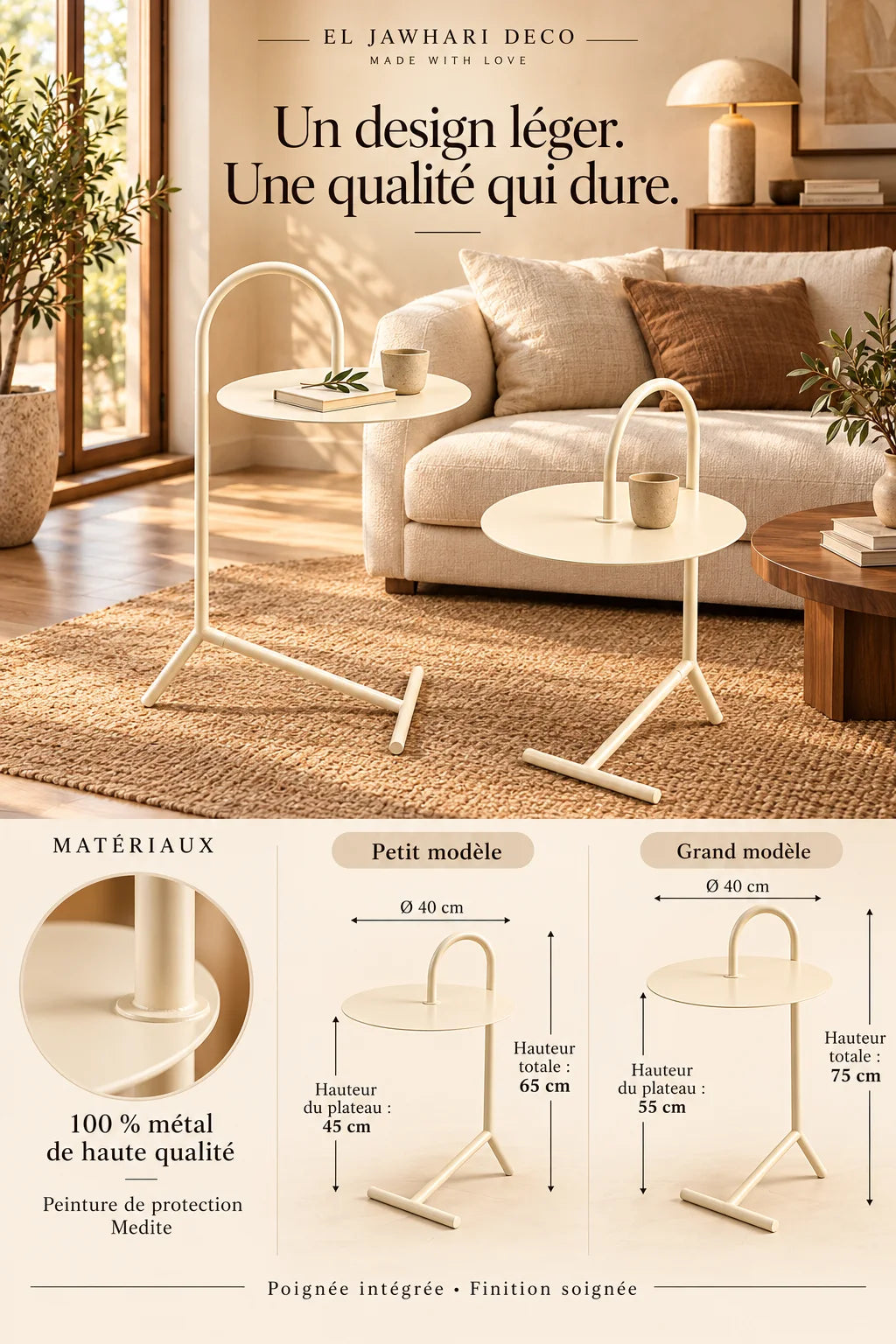 ✨ Le design qui allie simplicité et élégance.