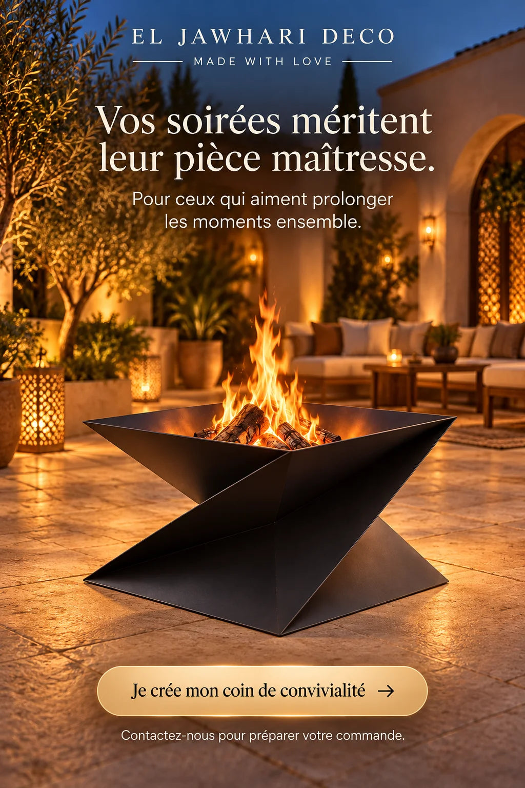 🔥 Bien plus qu’un brasero, une véritable pièce d’art.
