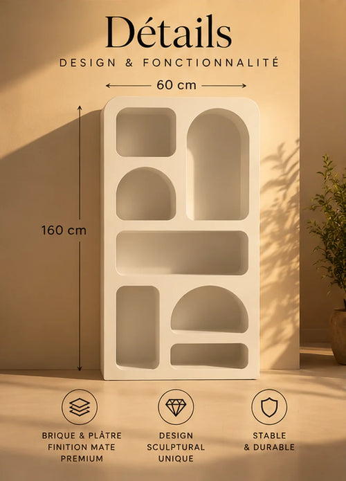 Bibliothèque minimaliste luxe
